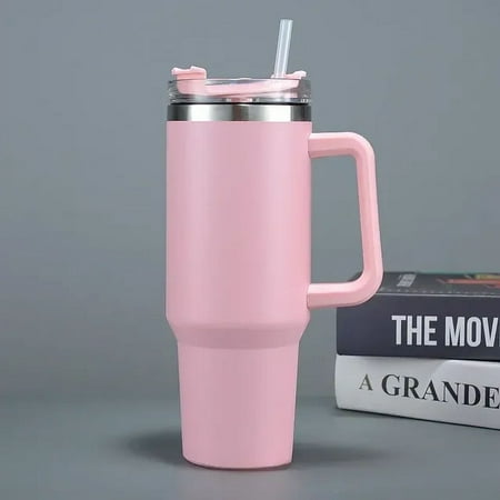 

40oz Explosive Car Cup Handle Thermos Cup Stainless Steel Large Capacity Cold Straw Ice Bullion Cup
