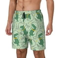 thumbnail image 2 of Haiem Cute Dinosaurs in Space Mens Swim Trunks with Compression Liner 2 in 1 Swimming Shorts Stretch Swimwear Quick Dry,Board Shorts-XX-Large, 2 of 9