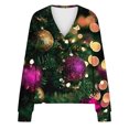 thumbnail image 5 of Chaqueta informal de manga larga sin capucha para mujer, cárdigan estampado a la moda, chaqueta informal de moda, camiseta de manga larga con cuello en V, chaqueta informal de manga larga con capucha,, 5 of 5