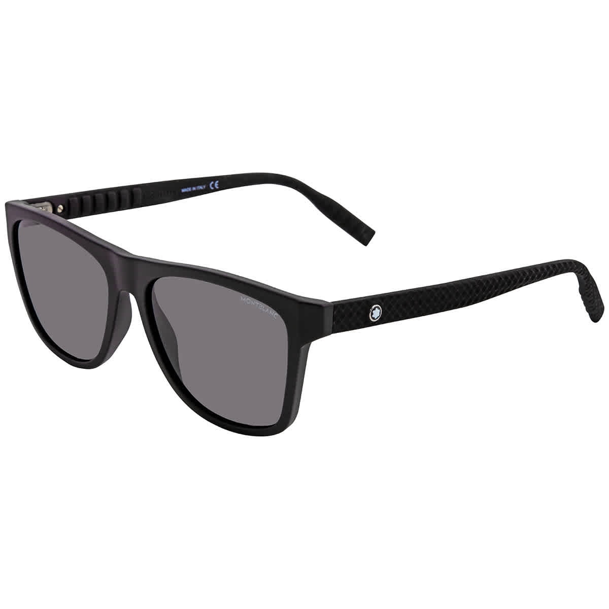 Montblanc Montblanc Men's Black Square Sunglasses MB0062S001 56