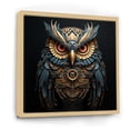 thumbnail image 2 of Designart "The Golden Guardian Owl In Teal And Gold Baroque" Animals Owl Floater Framed Wall Art Prints, 2 of 5