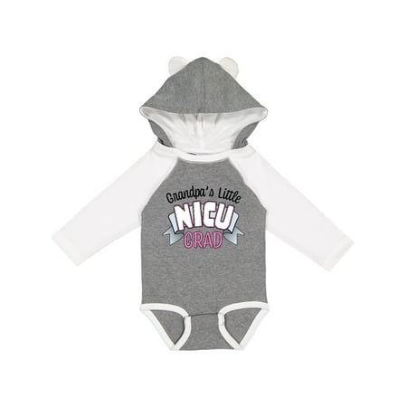 

Inktastic Grandpa s Little Nicu Grad in Pink with Banner Gift Baby Boy or Baby Girl Long Sleeve Bodysuit