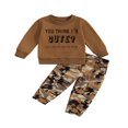 thumbnail image 1 of PENGXIANG Baby Boys 2PCS Pants Sets Long Sleeve  Neck Sweatshirt Tops Solid Color Pants Sets, 1 of 7