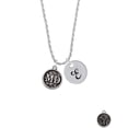 thumbnail image 2 of Delight Jewelry Silvertone Doctor Caduceus Seal - MD Silvertone Script Initial Disc - E - Charm Necklace, 20"+3", 2 of 4