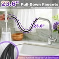 thumbnail image 5 of SUNRINX Hands Free Kitchen Faucet with Motion Sensor, Stainless Steel Smart Sink Faucet, Chrome, 5 of 9