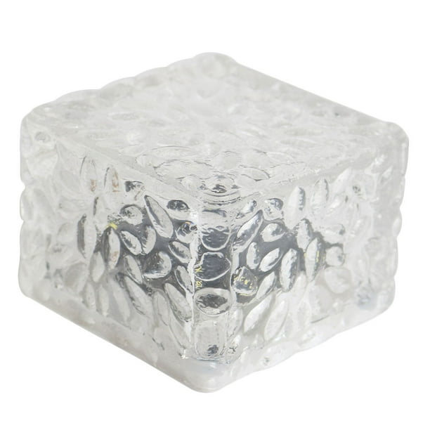 1 lámpara LED de ladrillo con energía solar, impermeable, para jardín, color blanco