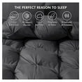 thumbnail image 5 of Luxurious Oversized California King Goose Down Comforter, 108 X 98 inches, UNIQUE Gray Pinch Pleat, 600 Thread Count, 100% Egyptian Cotton Cover, 80 Oz Fill Weight, 750 Fill Power, 5 of 7