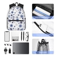 thumbnail image 4 of Easygdp blue Snowflake Prints Mochila Casual para Portátil, Mochila para Escuela, Viajes, Negocios, 4 of 6