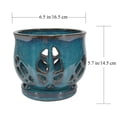 thumbnail image 5 of W&W Orchid Pot with Holes and Saucer for Orchid Repotting and Better Grow,Teal, 6.5 inches, 5 of 7