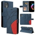 thumbnail image 1 of Compatible Motorola Edge 20 Lite Case, Leather Wallet Case Stand View Magnetic Clasp Book Flip Folio Phone Cover - Blue, 1 of 5