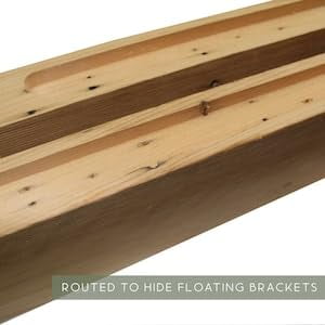 Modern Timber Craft Reclaimed Wood Wall Shelf | Solid Rustic American Barnwood with Floating Shelf Brackets | 2.75" Thickness | 36" L x 5" D, Oiled