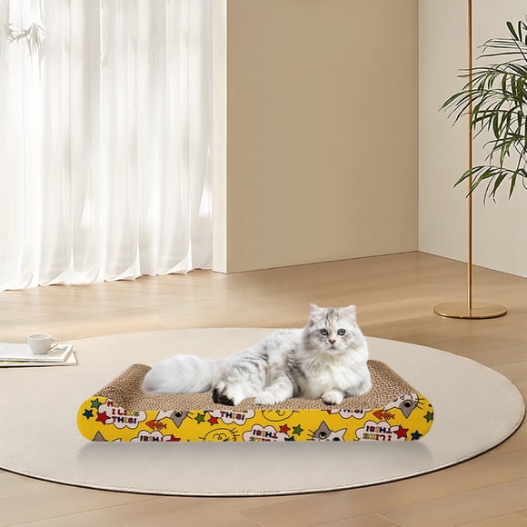 Cats Scratching Post Bed Combo Large Corrugated Cardboard Scratch Pad For Indoor Cats Pet Furniture Toy