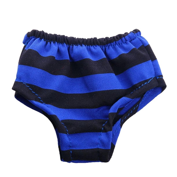 Ropa de muñeca Calzoncillos de ropa interior a rayas para 18 '' azul oscuro