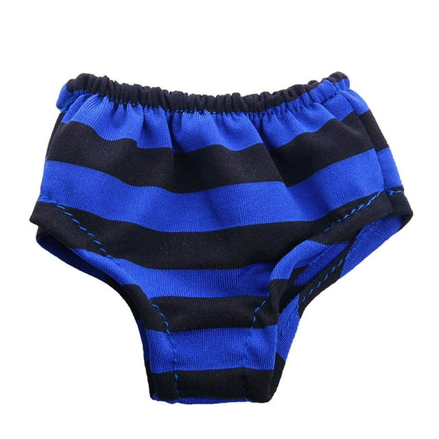 Ropa de muñeca Calzoncillos de ropa interior a rayas para 18 '' azul oscuro