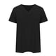 thumbnail image 5 of Fiudx Camisas para Mujer Blusa de Manga Corta con Cuello En V de Color Sólido a La Moda para Mujer, 5 of 6