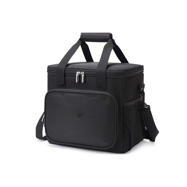 Yuarrent Fiambrera portátil, bolsa de tela Oxford, aislamiento térmico, alimentos aislados, fresco, para guardar pícnic, bolsa de Almacenamiento y organización del hogar Negro