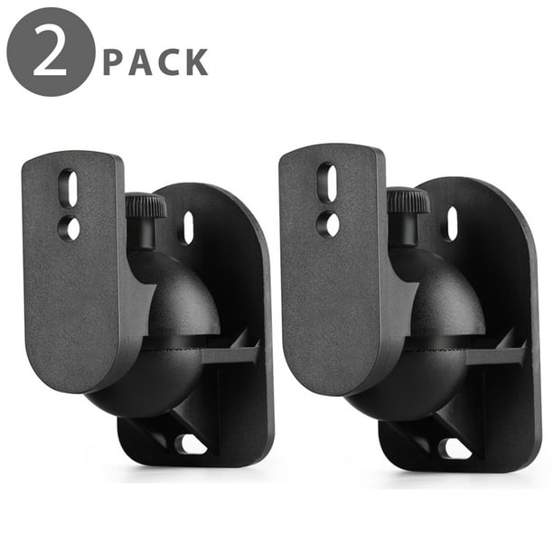 Universal Satellite Speaker Wall Mount Bracket Ceiling Clamp With Adjustable Swivel And Tilt Angle Rotation For Surround Sound System Speakers 1 Pair Set Of 2 Black Com Universal Satellite Speaker Wall Mount, Wall Mounted Surround Sound System