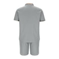 thumbnail image 4 of Shorts Courts pour Hommes Pantalons pour Hommes Décontractés Mode Hommes Manches Courtes Col Rabattu Pantalons Survêtement Deux Pièces Manches pour Hommes Pantalons pour Hommes Mode, 4 of 9