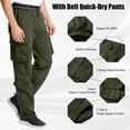 thumbnail image 4 of FEN AI Mens Hiking Quick Dry Pants Lightweight Waterproof Fishing Pant with Multi Pockets Outdoor Travel Climbing Trousers, 4 of 10