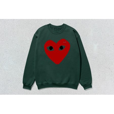 Comme Des Garcons Play Red Heart Emblem T-Shirt White, New - Instock!, Gift For Men, Women, Shirt, Sweatshirt, Hoodie