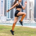 thumbnail image 6 of Lsque Autumn Maple Leaf Pile Pattern Sport Compression Socks for Men & Women 15-20 mmHg Knee High Nurse Pregnant Running Medical and Travel Athletic, 6 of 6