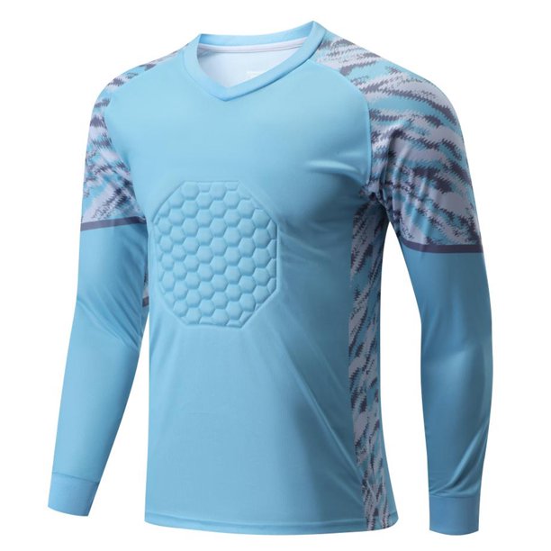 INHZOY Kids Youth Padded Goalkeeper Jersey Football Long Sleeve Goalie
