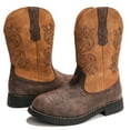 thumbnail image 4 of DADAWEN Kid Western Boots Girls Light Brown Cowboy Boots for 1.5 Little Kid, 4 of 6