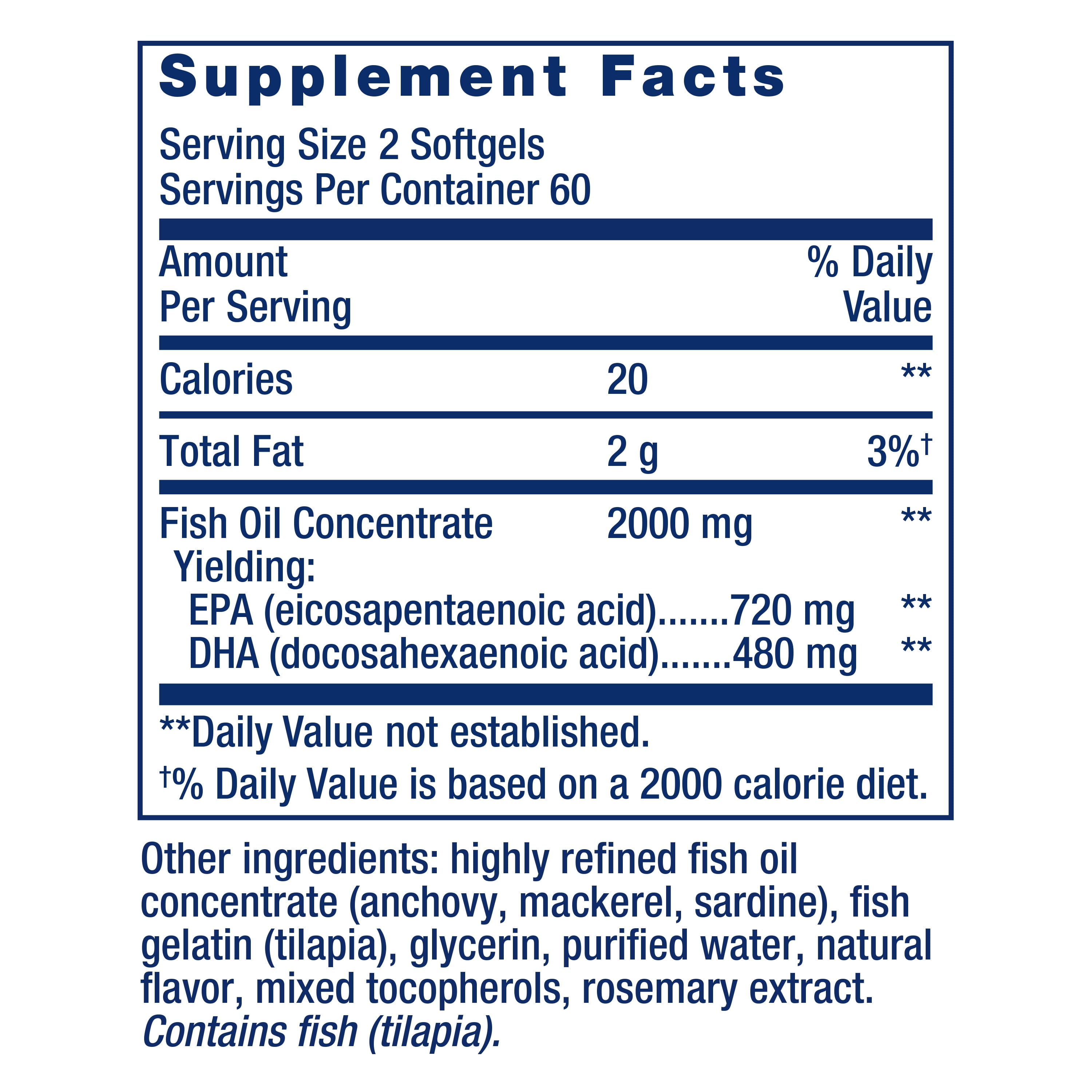Life Extension Mega EPA/DHA, omega-3 fatty acids, heart & brain health, inflammation health support, non-GMO, gluten-free, 120 softgels