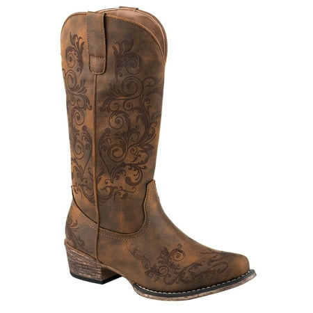 

Roper Womens Tall Stuff Snip Toe Boots Knee High Low Heel 1-2