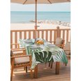 thumbnail image 3 of 54x80 Inch Outdoor Tablecloth with Umbrella Hole Zipper Rectangle Dark Green Palm Leaves Rectangular Tablecloths Outside Waterproof Tropical Botanical Summer Patio Table Cloth Cover for Picnic Party, 3 of 8