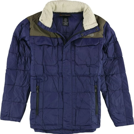 Free Country Mens Down Puffer Jacket, Blue, Large