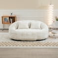 thumbnail image 2 of 41.3''L Oversized Upholstered Chenille Bean Bag Chair, Double Lazy Sofa with Pillows for Living Room, Bedroom, Indoor and Outdoor, Beige, 2 of 7