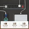 thumbnail image 4 of Gaming Desk, 60'' Gaming Desk with Hutch and LED Lights, Computer Desk with Storage Shelves, Large PC Gamer Desk with Display Cabinet, Monitor Stand, Power Outlet for Home Office, Black, 4 of 8