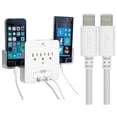 thumbnail image 2 of RND Wall Power Station and (2) Apple Certified Lightning to USB Cables (1.5 foot cables) for iPhone iPad (Air / Mini) iPod Touch (black)~black, 2 of 2