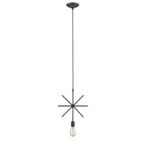 CHLOE Lighting IRONCLAD Industrial-style 1 Light Rubbed Bronze Ceiling Mini Pendant 13" Wide