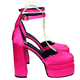 thumbnail image 2 of Zapatillas De Tacón Con Doble Plataforma Tipo Versac Bratz Grace Alley Rosa, 2 of 2