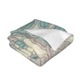 thumbnail image 3 of YFYANG Lightweight Warm Flannel Blanket, Vintage Floral Graffiti Throw Blanket for Bed, Sofa, Travel, Camping, 40"x30", 3 of 7