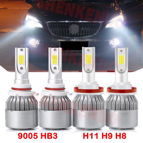 For Honda Civic 2016-2021 Led Headlights 12000LM 9005 HB3 High Beam H11 Low Beam Led Bulbs 4pc