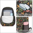 thumbnail image 4 of Mushroom and Moth Black Pattern 17" School Backpacks for Teens,Waterproof Oxford Fabric,S-Shape Padded Straps for School,Travel,Hiking,Camping, 4 of 6