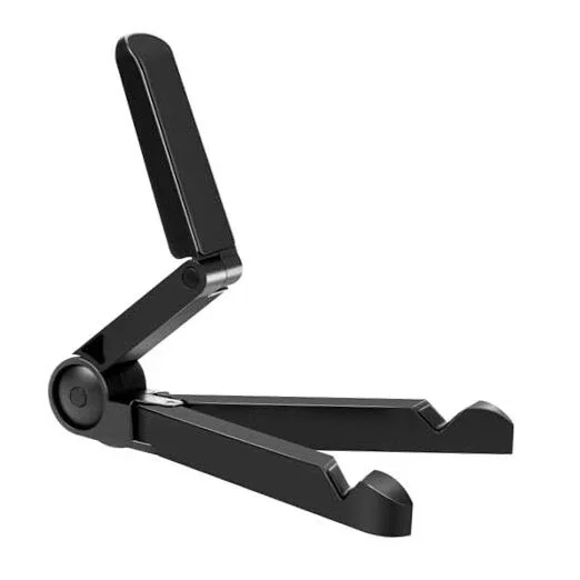 Portable Monitor Stand & Tablet Stand Holder- Adjustable, Foldable, Light Black