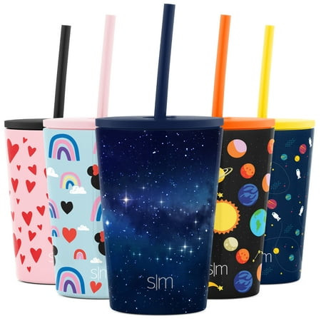 Simple Modern Kids Cup 12 oz Classic Tumbler with Lid and Silicone Straw - Vacuum Insulated Stainless Steel Cups for Toddlers Girls and Boys