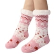 thumbnail image 2 of siminsem Women's Fluffy Slipper Socks with Grippers Non-Slip Christmas Warm Cozy Fuzzy House Socks one Size Soft Plush Winter Gift for Her Stocking Stuffer, Pink,One Size, 2 of 8