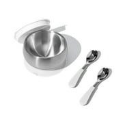 Baby Bowl + Storage Lid + 2 Spoons | Stainless Steel & Silicone