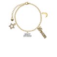 thumbnail image 2 of Delight Jewelry Silvertone Best Friend Goldtone Dream Big Charm Bracelet, 7.5+2" Extender, 2 of 4