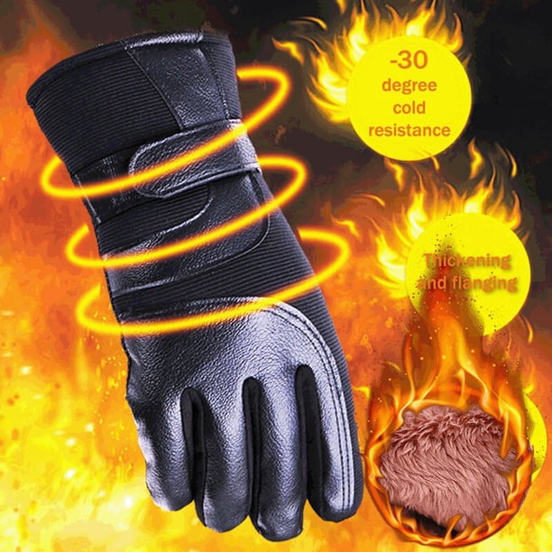 1Pair Winter New Men's Warm Gloves Riding Cold-Proof Warm Winter Thickening Electric Car Windproof Outdoor Ski MotorcycleA20 He Qiyong unisex