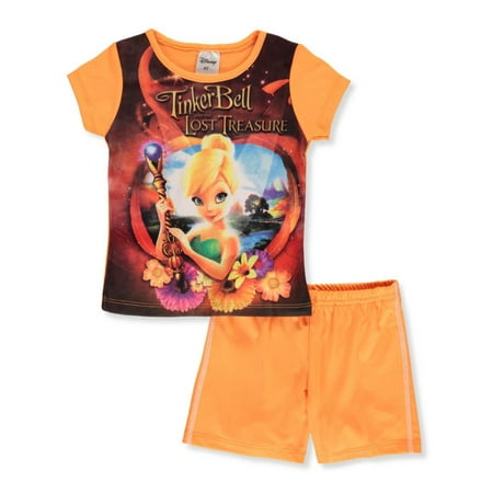Disney Tinker Bell Girls' 2-Piece Shorts Set Outfit