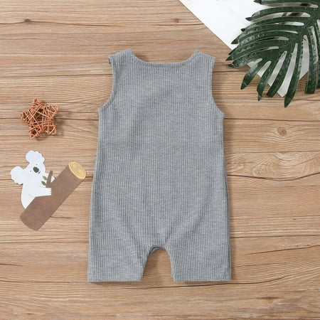 

Gubotare Baby Rompers Girl Long Sleeve baby-girls Baby Organic Cotton Gauze Overall Jumpsuit Gray 6-12 Months