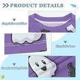 thumbnail image 2 of FORMRS Boys Rash Guard Short Sleeves Swim Shirt Quick Dry UPF 50+ Sun Protection, Sizes 3-12T, Halloween Ghosts Purple, 2 of 6