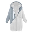 thumbnail image 4 of UAMVSH Oversized Hoodies for Women Loose Fit Printed Full Zip up Knee Length Sweatshirts Coats Casual Long Sleeve Hooded Jackets with Pockets(X-Large,Dark Gray 1), 4 of 4