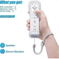 thumbnail image 2 of Replacement Wii Controller 2 Pack, Wii Remote Controller, with Silicone Case and Wrist Strap, Remote Controller for Wii/Wii U, White, 2 of 5